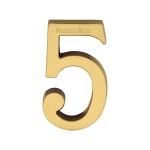 M Marcus Heritage Brass Numeral 5 - Concealed Fix 76mm